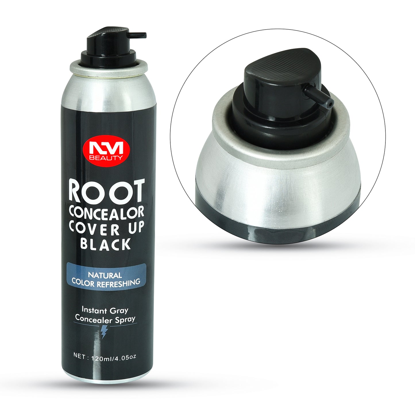 NM Beauty Professional Root Concealer Spray, Black, 120ml/4.05oz