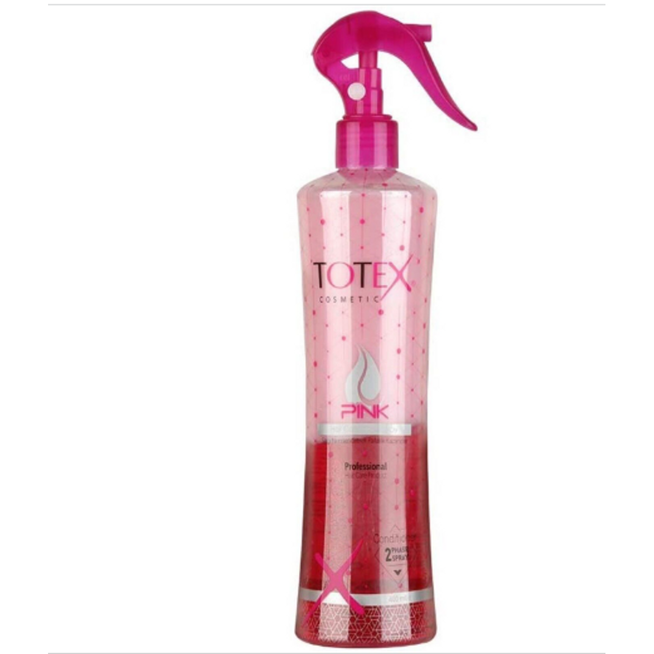 TOTEX 2 Phase Hair Conditioner Spray Pink After Shower Detangler 400 ml