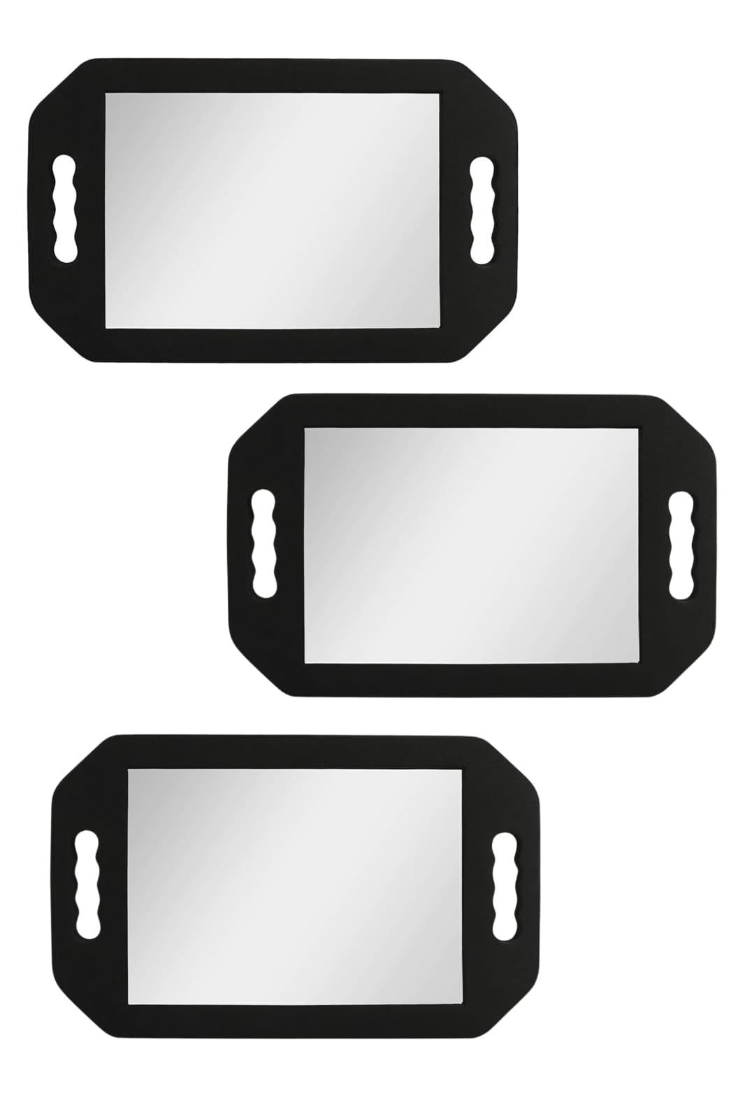 NMB - Hairdresser Two Hand Mirror Foam 40x25cm (Black)