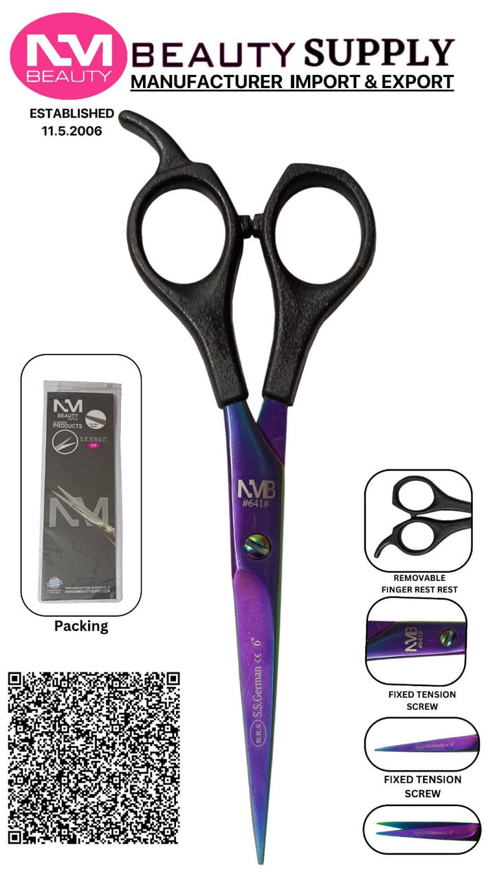 Professional Hair Cutting MOLDING Scissor 6". MULTI COLOUR- Next Day Delivery (1 year warranty)