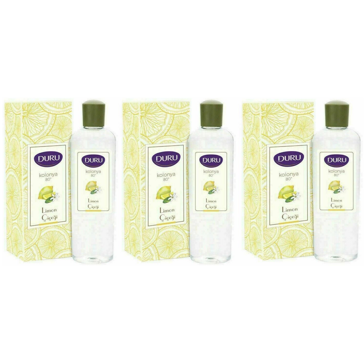 DURU LEMON TURKISH COLOGNE AFTERSHAVE 400ML (3 PCS)