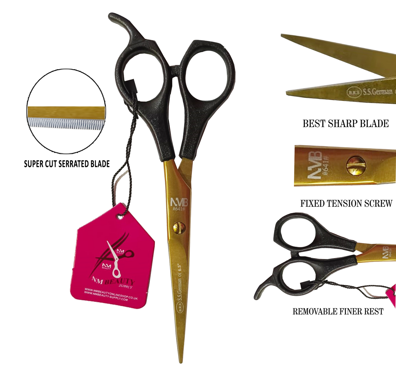 Professional Hair Cutting MOLDING Scissor 6". Gold Colour (1 year warranty)
