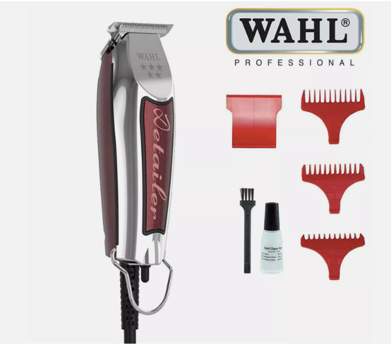 Wahl Professional Corded Detailer Hair Trimmer Grooming Set Extra Wide T-Blade- Next Day Delivery