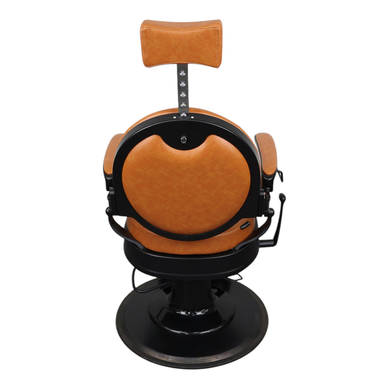 Barber Chair - Vintage Style Camel & Black Accents