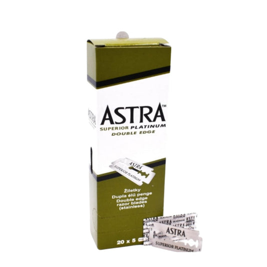 Astra Razor Blades, Pack of 100, Green, 1-Count, 100.0 Count (Pack of 1)