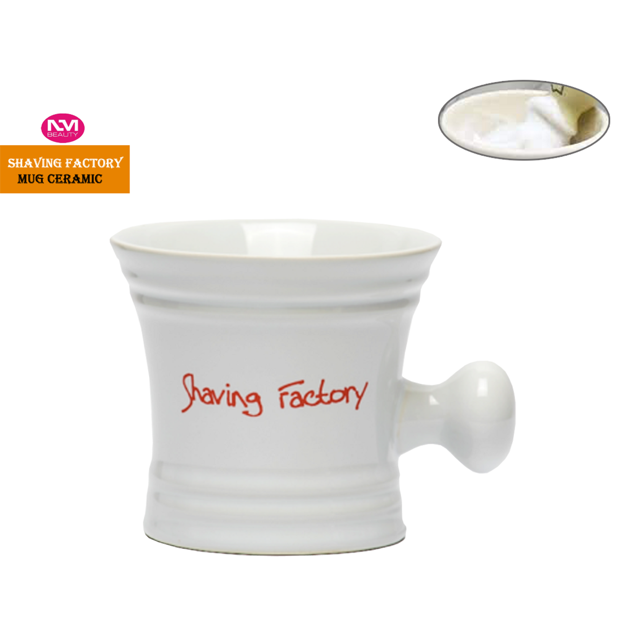Shaving Factory Mug Ceramic For Shave Soap and Cream Barbers Perfect Shaving Mug