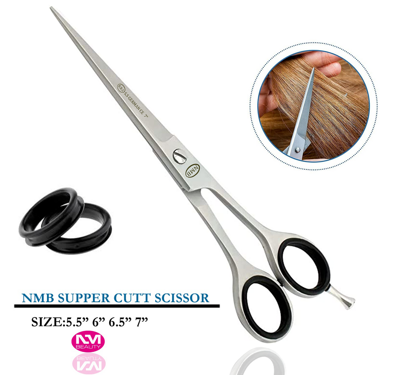 Flat Matti Matti Barber Scissors 7'' BRS German Sand Finshing- Next Day Delivery