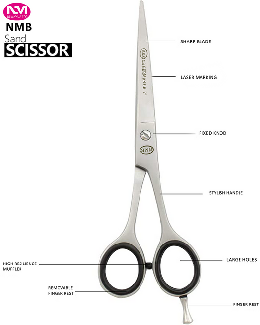 Flat Matti Matti Barber Scissors 7'' BRS German Sand Finshing- Next Day Delivery