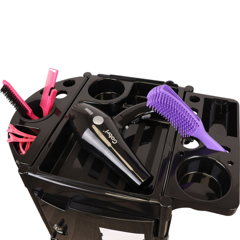Hairdresser Multi-Function Trolley With Locking Doors