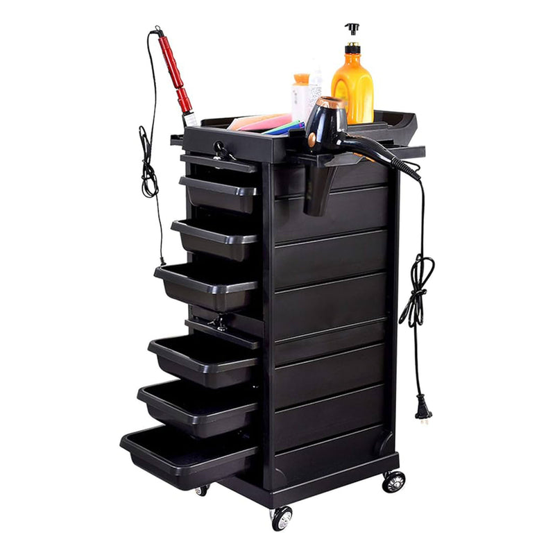 Hairdresser Multi-Function Trolley With Locking Doors