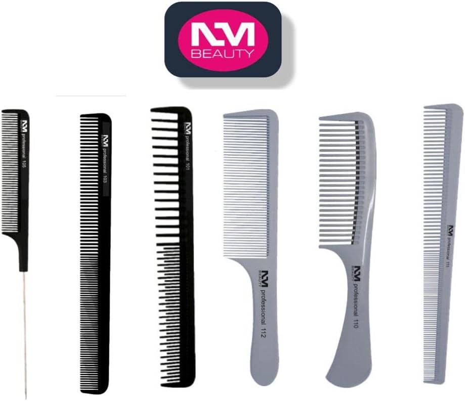 NMB Professional Hair Styling Comb For Barber and Professional Hairdresser Curly Long Thick Style 106