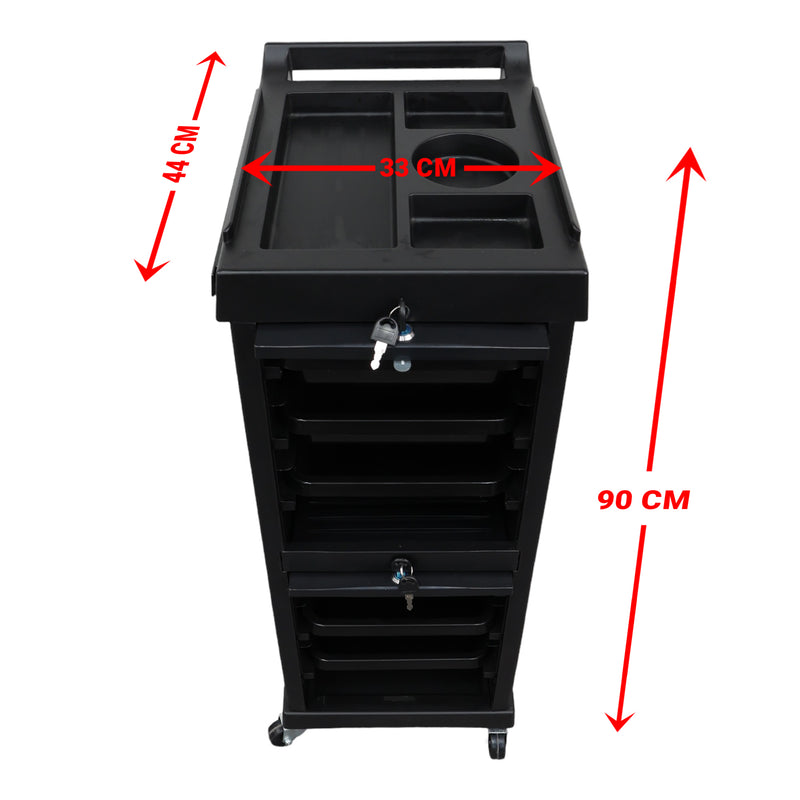 Hairdresser Multi-Function Trolley With Locking Doors
