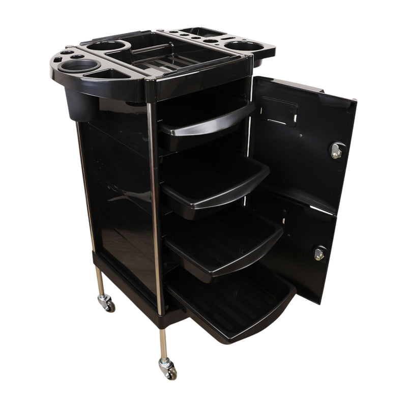 Hairdresser Multi-Function Trolley With Locking Doors