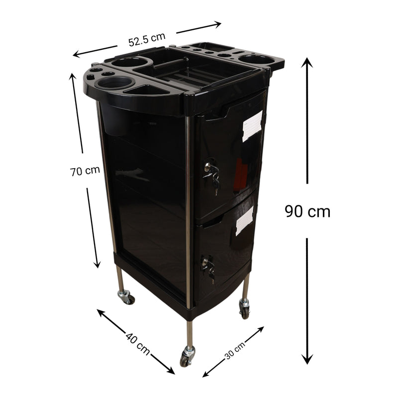 Hairdresser Multi-Function Trolley With Locking Doors