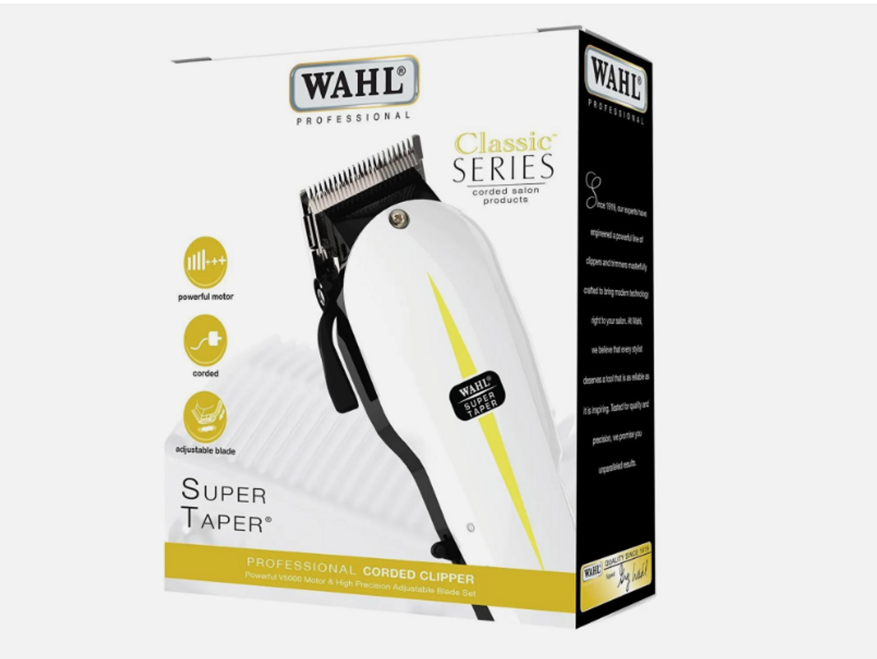 Wahl Professional Corded Super Taper Hair Clipper With Adjustable Taper Lever- Next Day Delivery