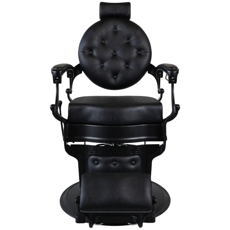 Barber Chair - Vintage Style Black & Matte Black Accents