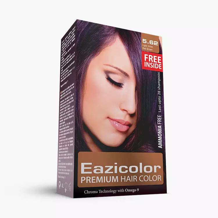 Eazicolor Premium Hair Color Kits, Premium Hair colour Chroma Technology With Omega-9, Hair color+Activator+shampoo+Deep Repair mask for Women by Walee
