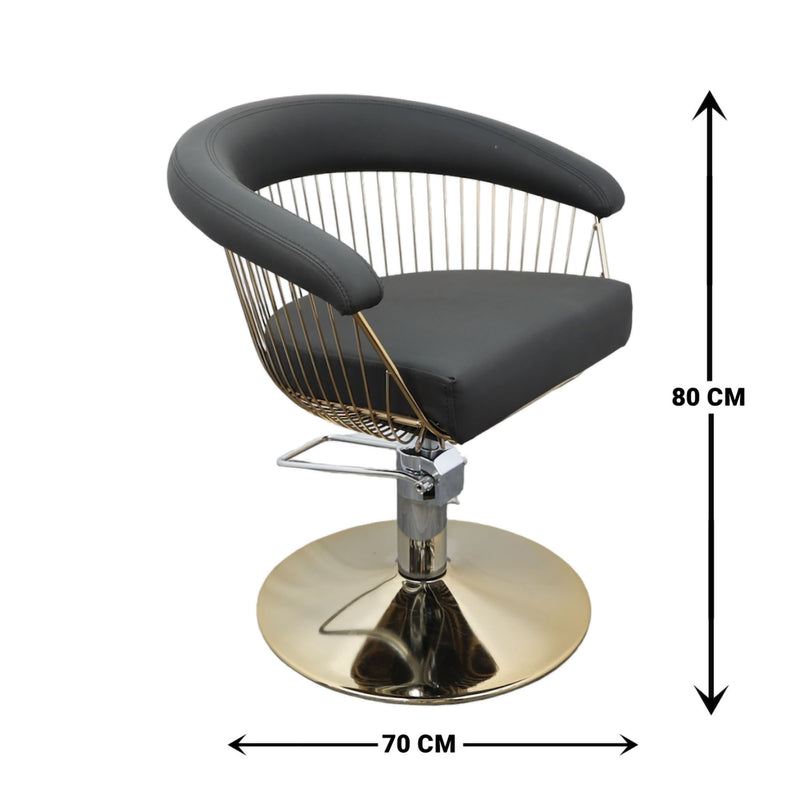 Salon Styling Chair - Comfort In Chrome Designer Hairdressing Seat
