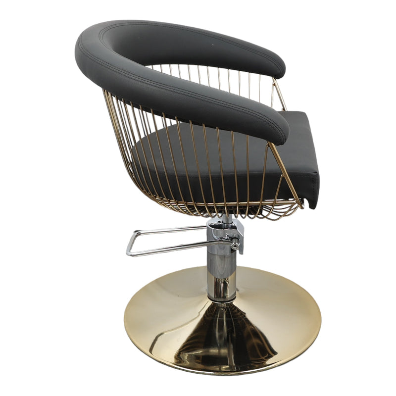 Salon Styling Chair - Comfort In Chrome Designer Hairdressing Seat