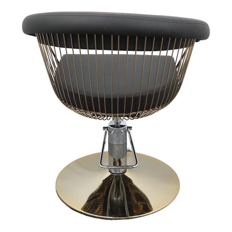 Salon Styling Chair - Comfort In Chrome Designer Hairdressing Seat
