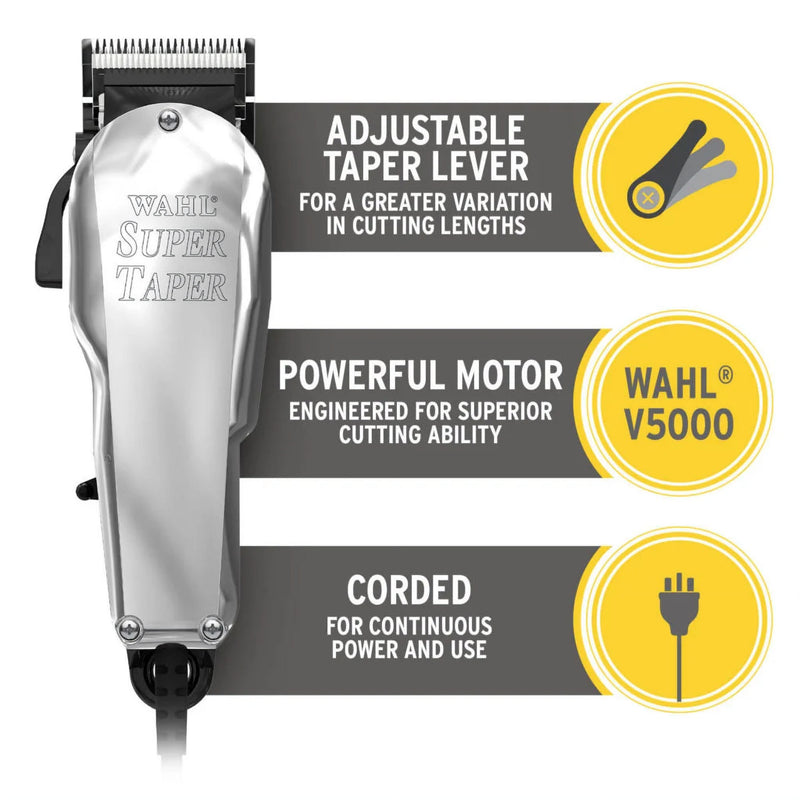 Wahl • Chrome Super Taper Clipper Corded
