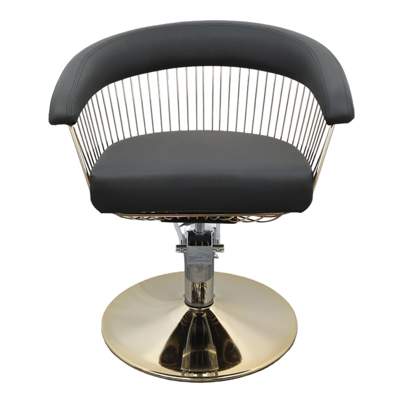 Salon Styling Chair - Comfort In Chrome Designer Hairdressing Seat