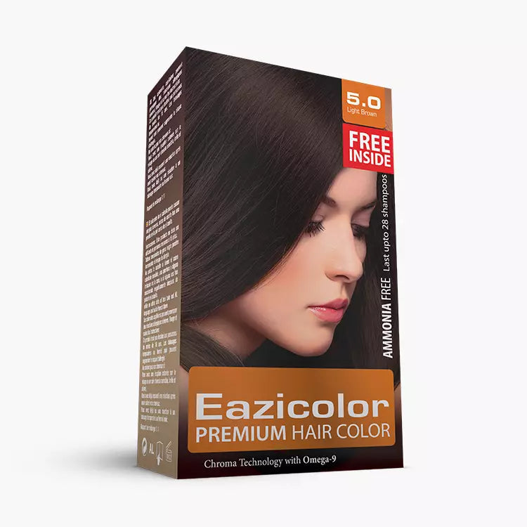 Eazicolor Premium Hair Color Kits, Premium Hair colour Chroma Technology With Omega-9, Hair color+Activator+shampoo+Deep Repair mask for Women by Walee