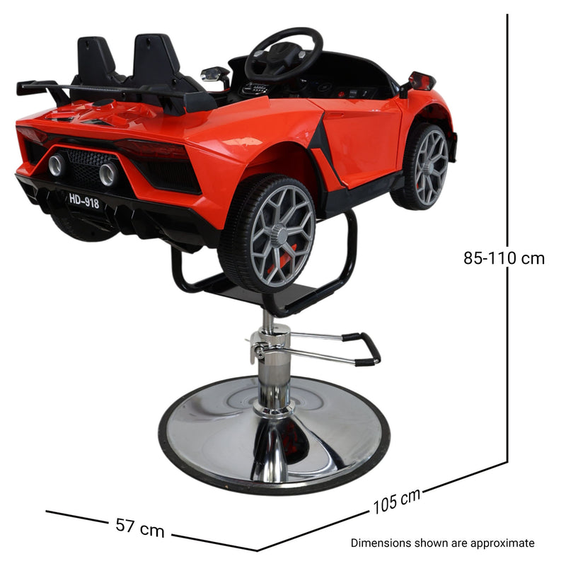 Kids Barber Chairs • Luxury Supercar Style Red