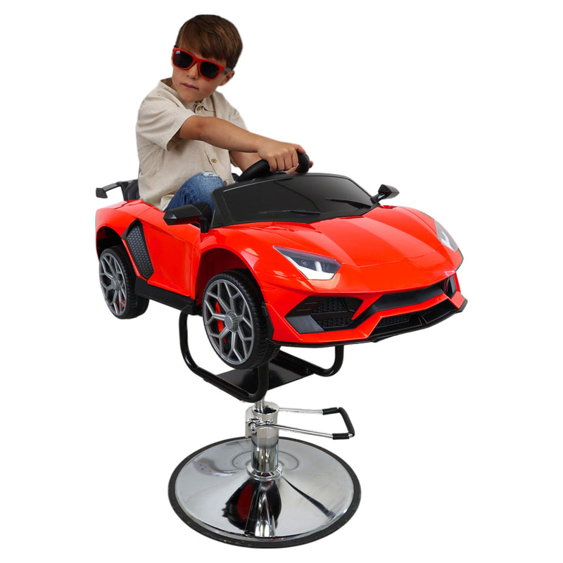 Kids Barber Chairs • Luxury Supercar Style Red