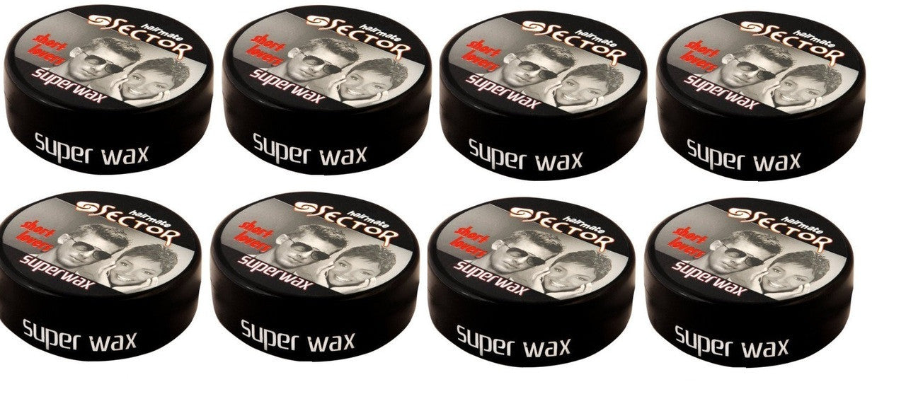 SECTOR WET LOOK SUPER HAIR WAX GEL 150ML (8 Pcs Offer)- Next Day Delivery