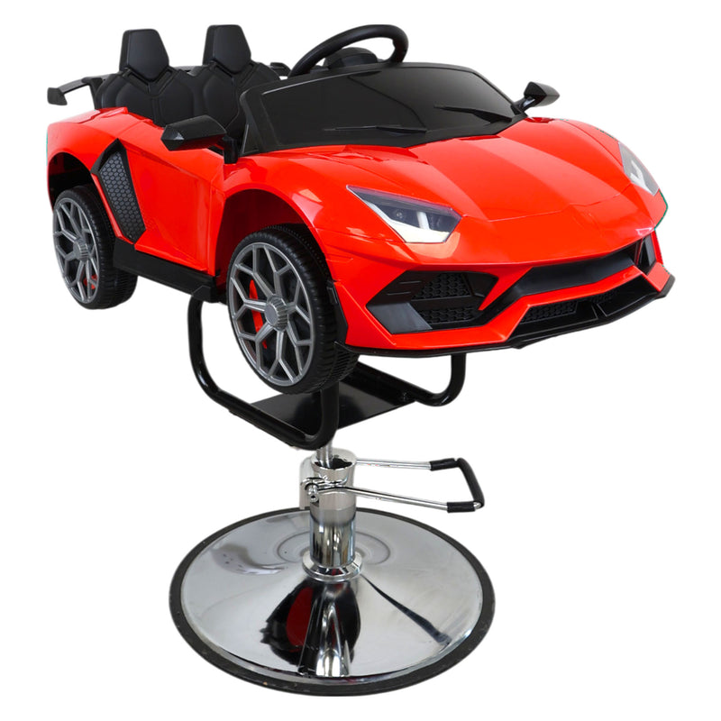 Kids Barber Chairs • Luxury Supercar Style Red