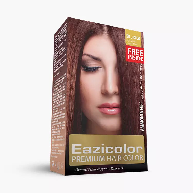Eazicolor Premium Hair Color Kits, Premium Hair colour Chroma Technology With Omega-9, Hair color+Activator+shampoo+Deep Repair mask for Women by Walee