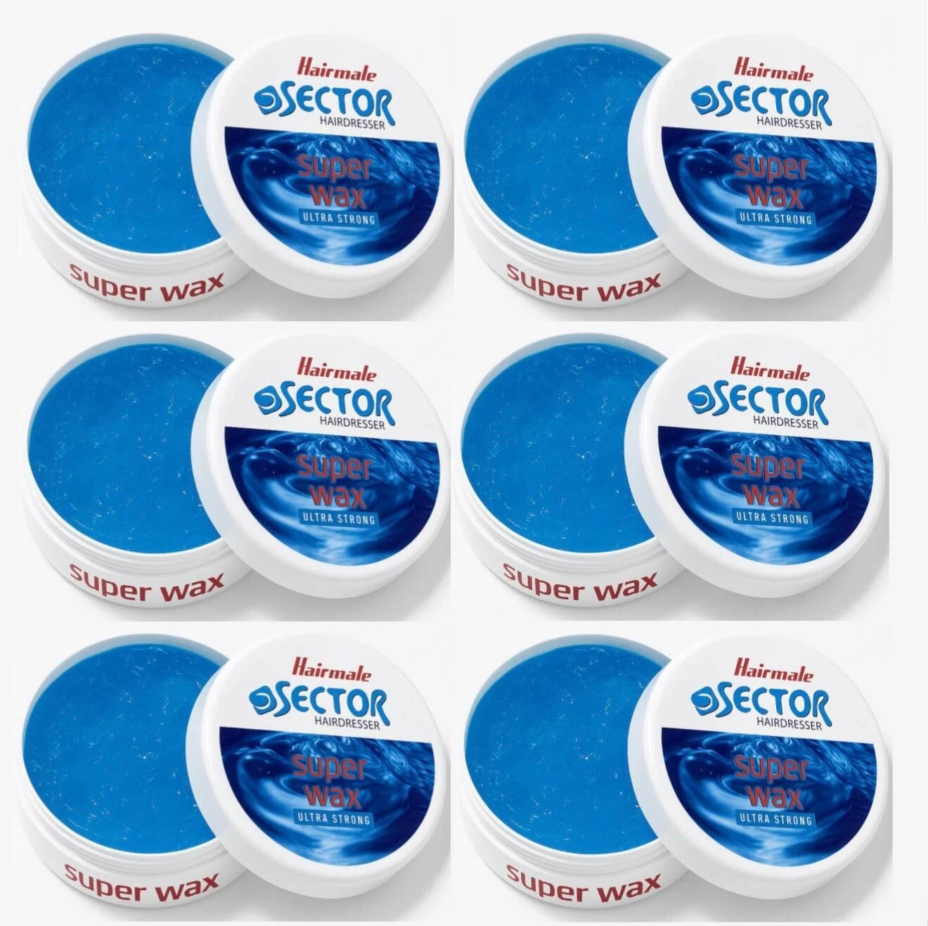 Hairmate Sector Hairdresser Super Sector Hair Wax Black, Green, Orange, Blue- 150ml