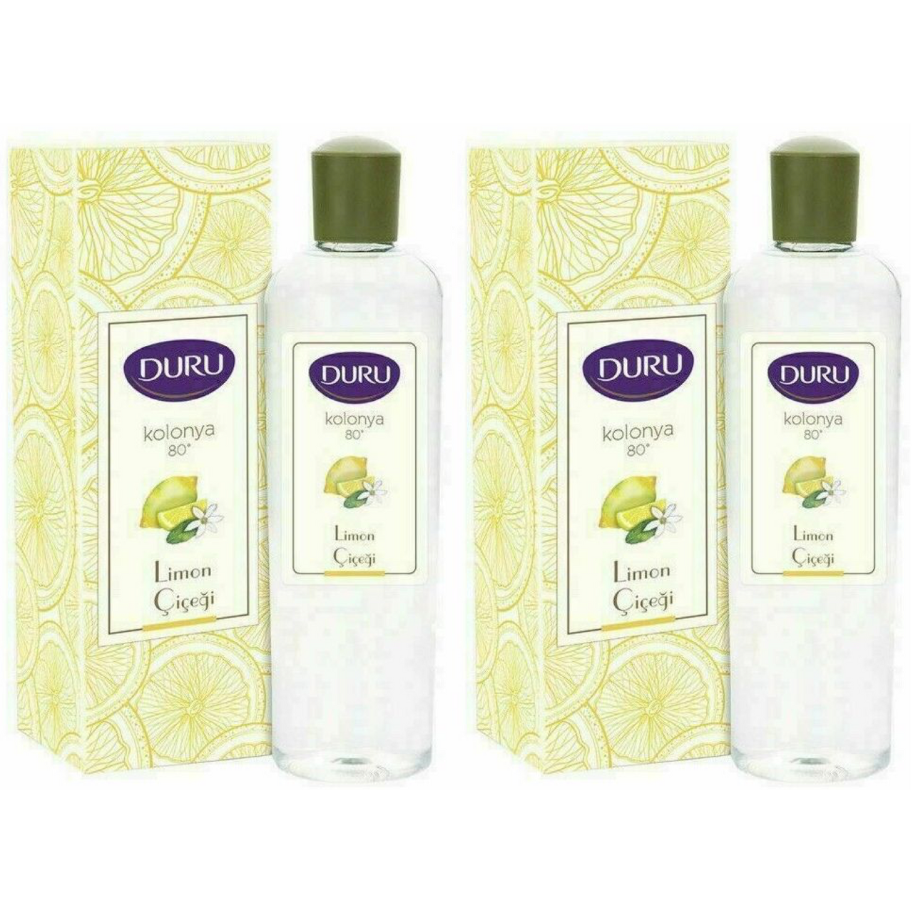 DURU LEMON TURKISH COLOGNE AFTERSHAVE 400ML-2PCS