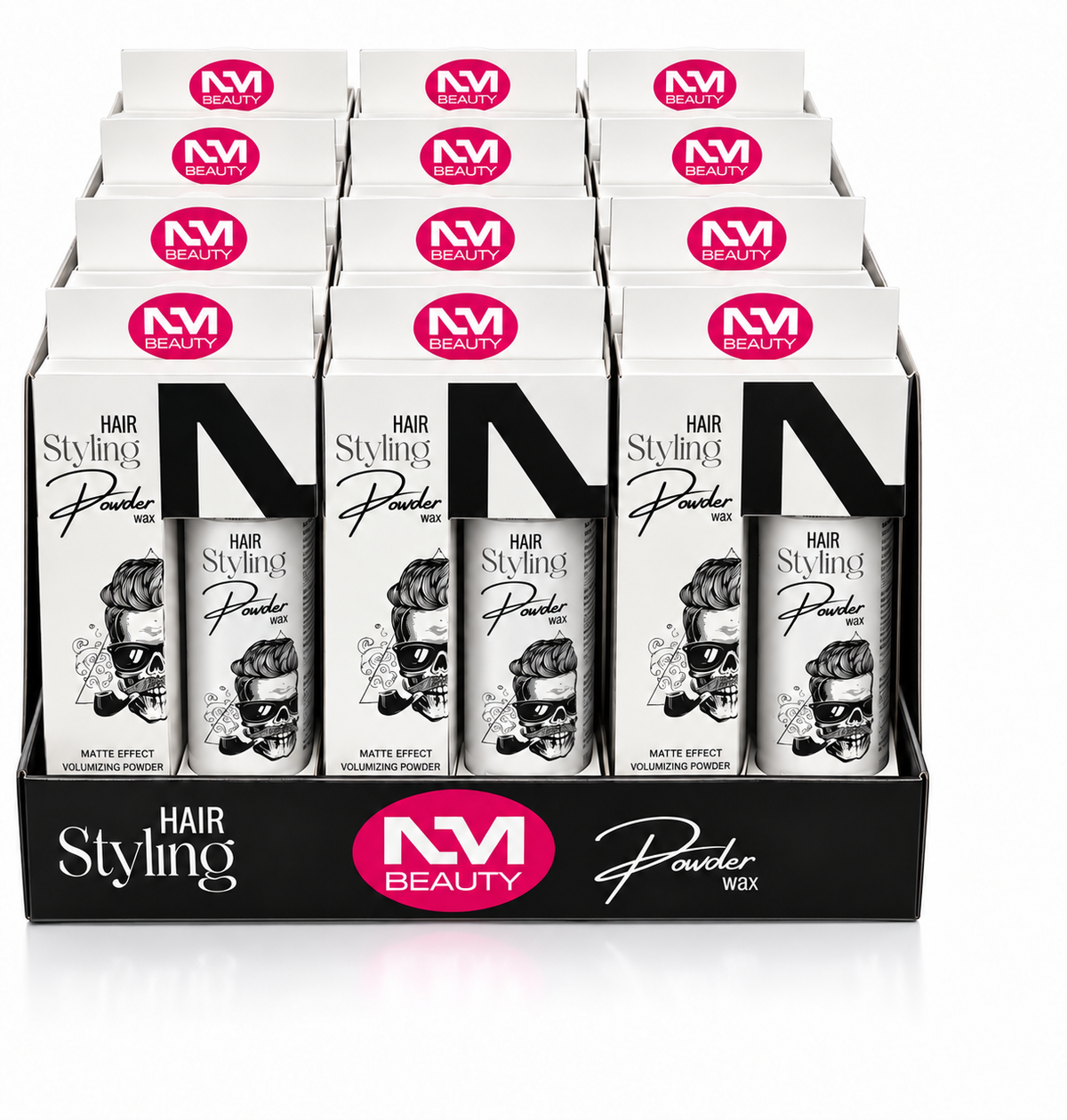 NM Beauty Hair Styling Powder Wax Strong Hold | Matte Effect | Black