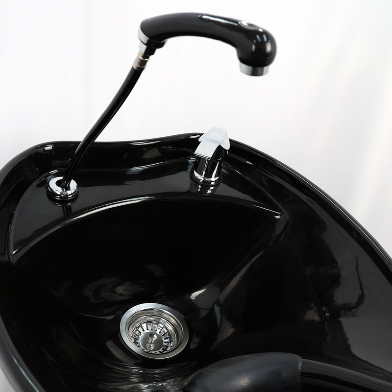 Backwash Chair - Rinse And Relax Basin Adjustable Chair Black
