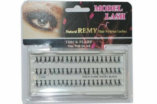 MODEL LASH Natural Remy Hair Fashion Individual Lashes THICK FLARE SHORT