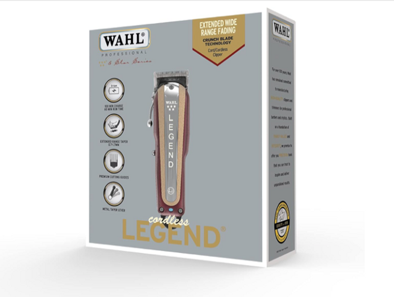 Wahl 5 Star Cordless Legend, Professional Hair Clippers, Pro Haircutting Kit, Adjustable Taper Lever, Crunch Blade, Wedge Blades, Cordless, Barbers Supplies- Next Day Free Delivery