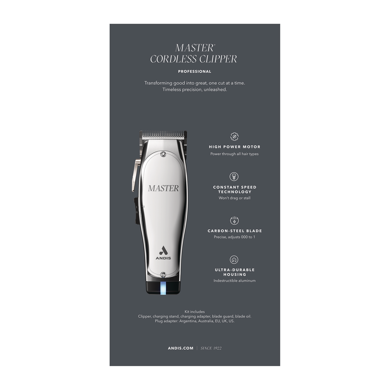 Andis • Master Cordless Lithium-lon Clipper MLC 12665