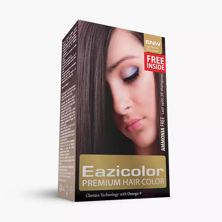 Eazicolor Premium Hair Color Kits, Premium Hair colour Chroma Technology With Omega-9, Hair color+Activator+shampoo+Deep Repair mask for Women by Walee