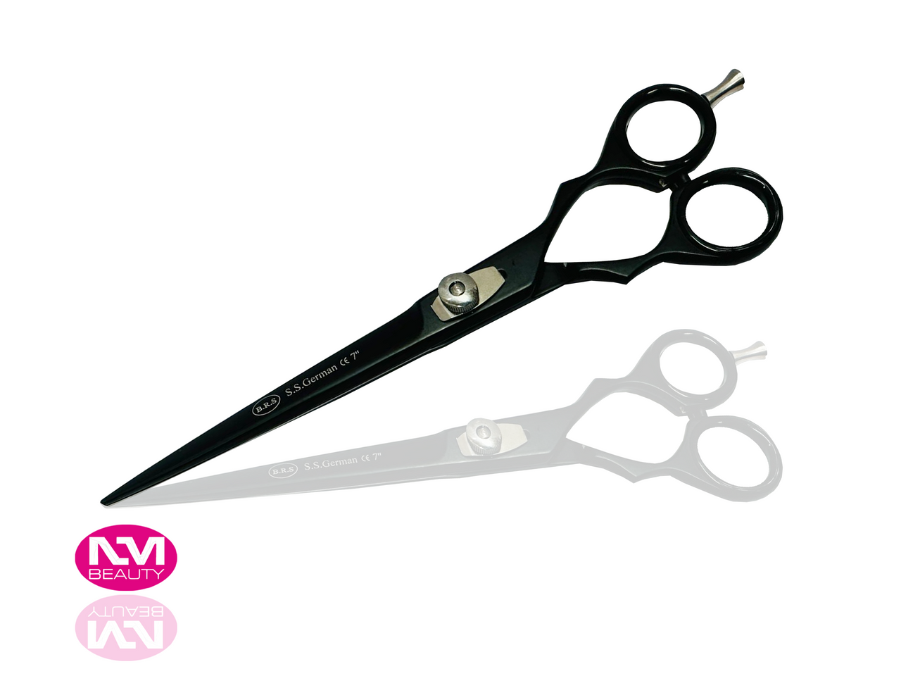Professional Stainless Steel 7" Hair Cutting Barber Scissors with Finger Rest by BRS German