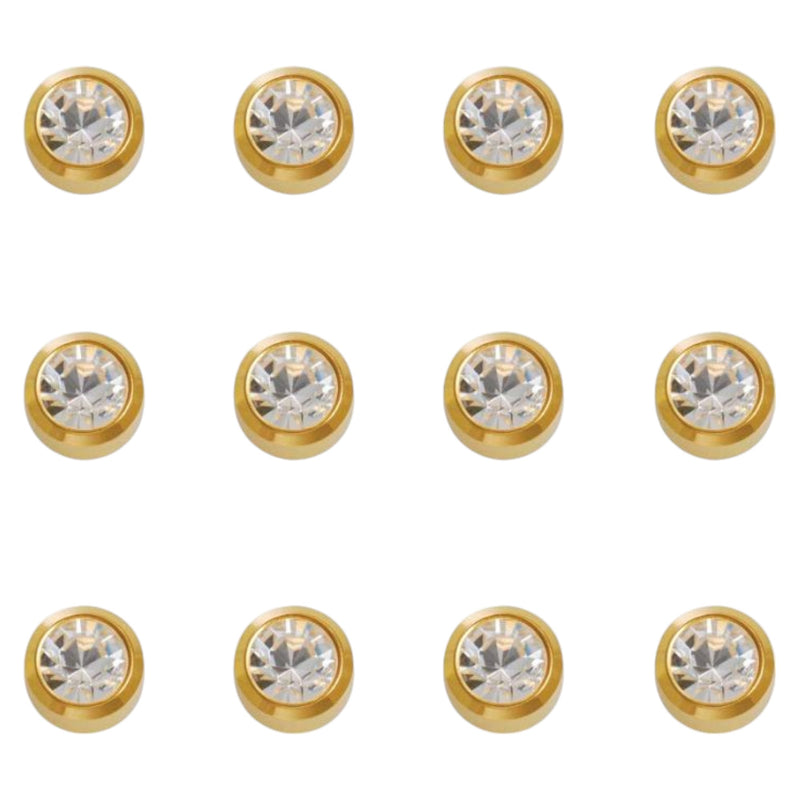 Caflon - Stud Earrings Regular April Birthstones 12pk