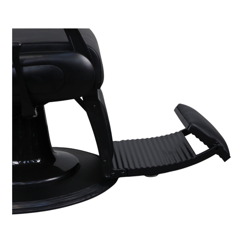 Barber Chair • Luxurious Belmont Black & Matte Black Accents