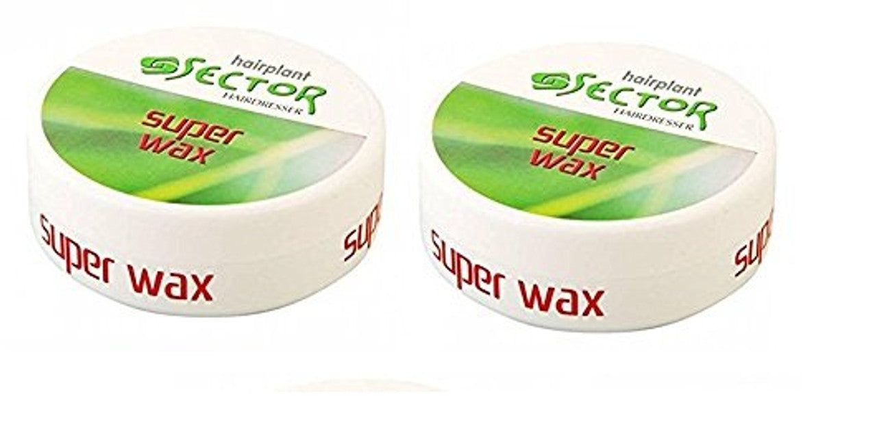 Super Sector Hair Styling Wax - Normal (Green) 150ml (2 Pcs Offer)