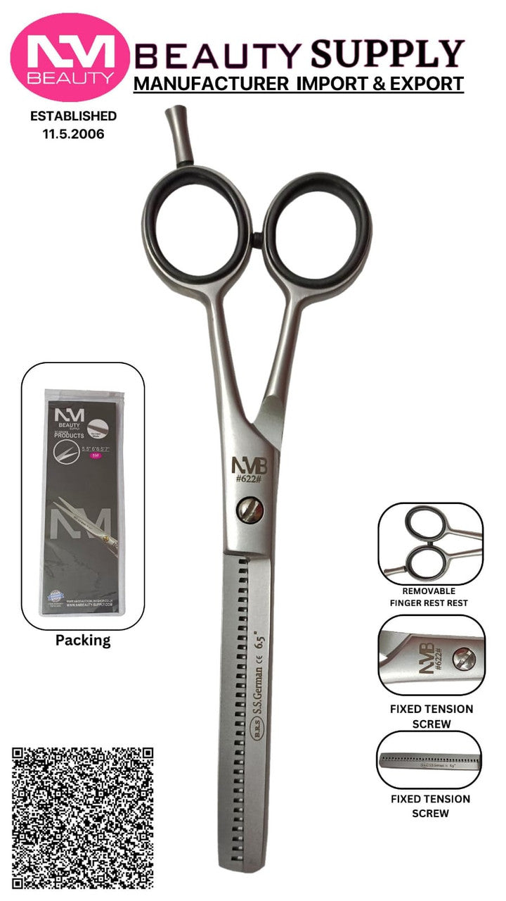 Hair Thinning Scissors 6.5 Inch Barber Hair Shears for Hairdressing Cutting Texturizing & Styling - Stainless Steel- Next Day Delivery (1 year warranty)
