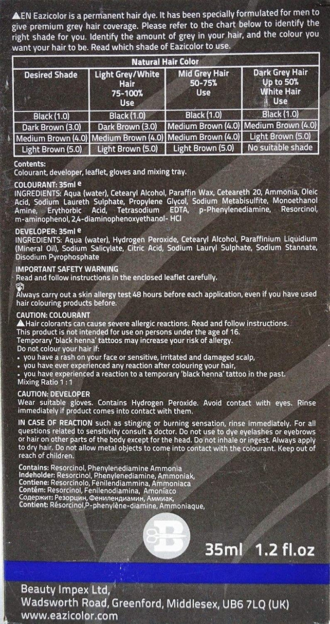 WALE EAZICOLOR PERMANENT HAIR COLOR NATURAL BLACK 1.0