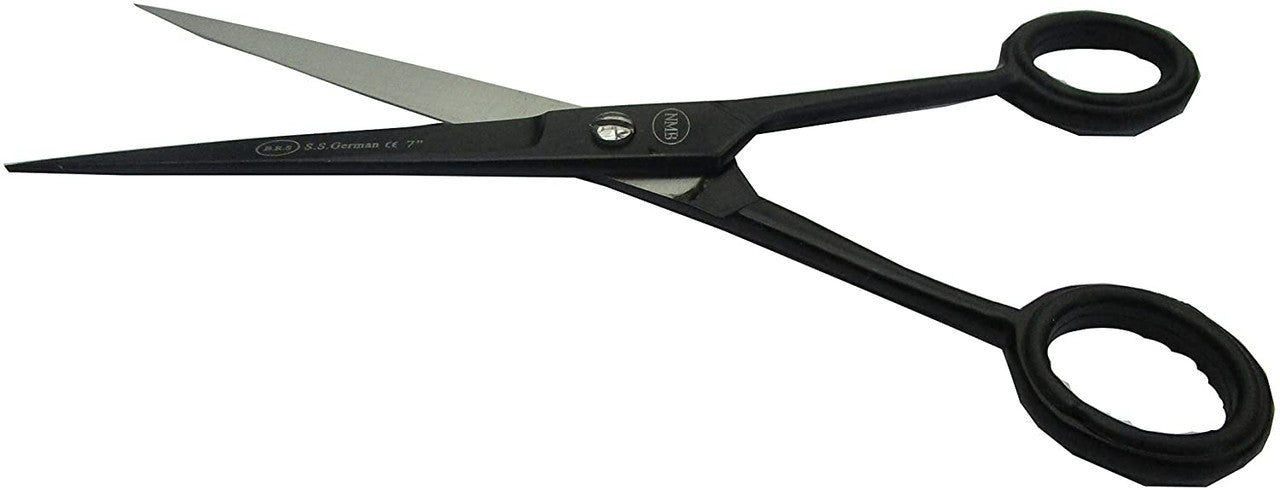 NMB Hair Cutting Scissors 7.0 inch Round Black for Hairdressing Cutting