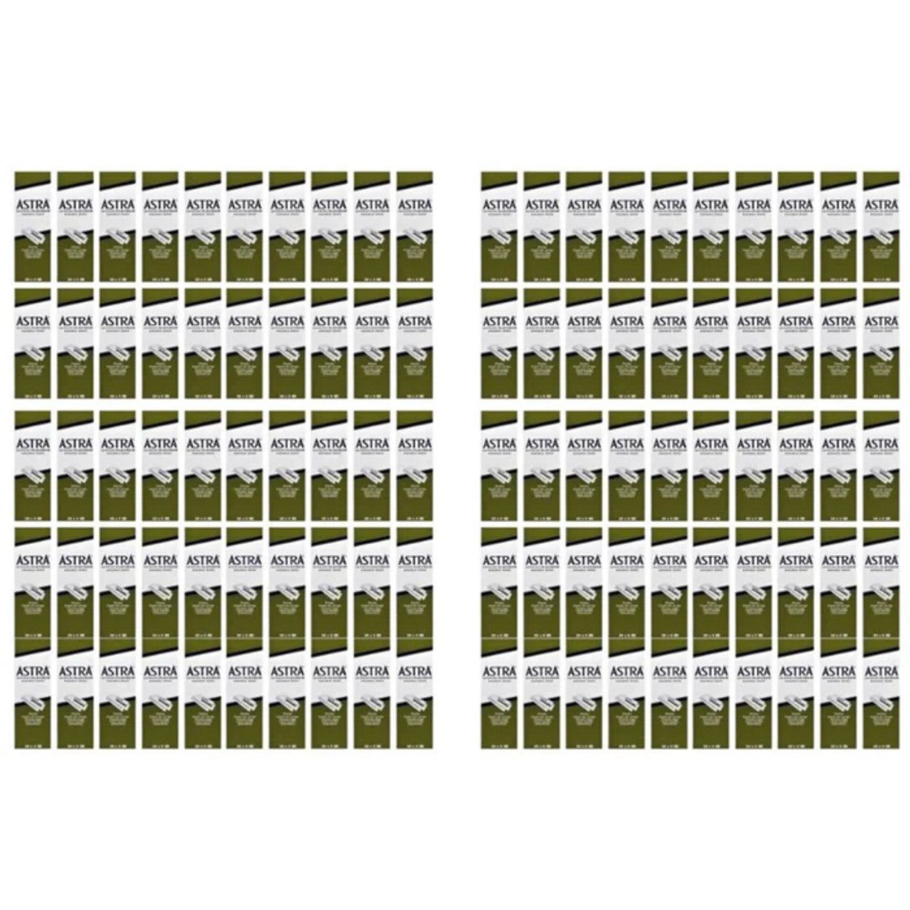 Astra Razor Blades, Pack of 100, Green 100 Pcs Full Box Offer.