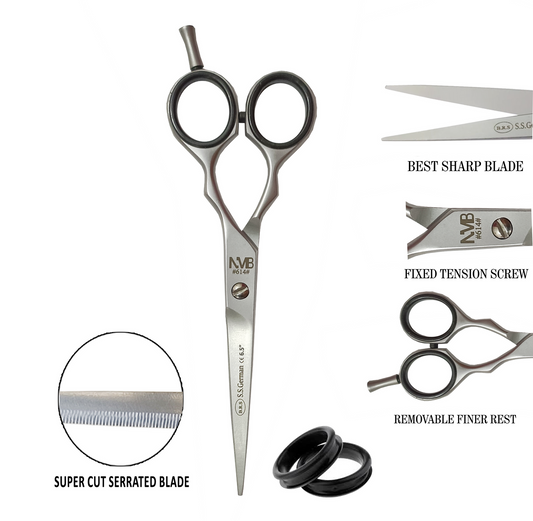 Professional jaguar Baber Scissor 6.5". Sand-Next Day Delivery (1 year warranty)