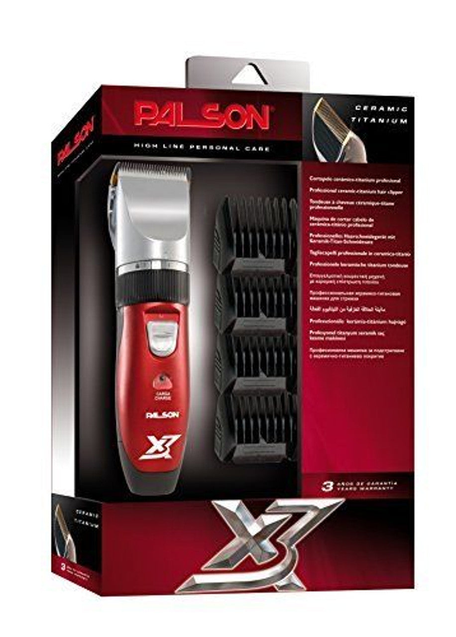 PALSON Hair Beard Clipper Trimmer 100% Ceramic Titanium X3, Grooming Kit Set